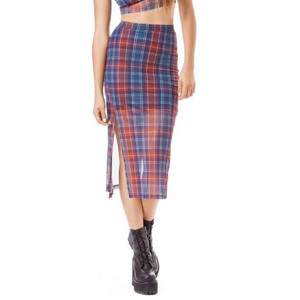 UNIF chequered skirt